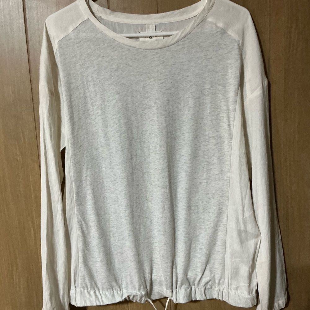 Lou & Grey Womens Tunic Top Gray Heather Front  Long Sleeve Size Medium